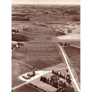 America Abba Hillel Silver 1970s Poem Retro Kitsch Wall Art SF7